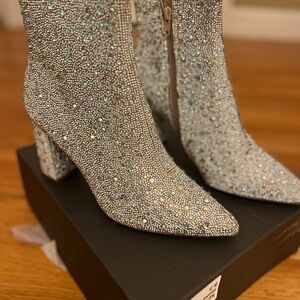 Elegant Silver Women's Boots